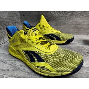 Size 7 - Reebok Men's Nano X Training FW8128 Chartreuse Navy Shoes Sneakers